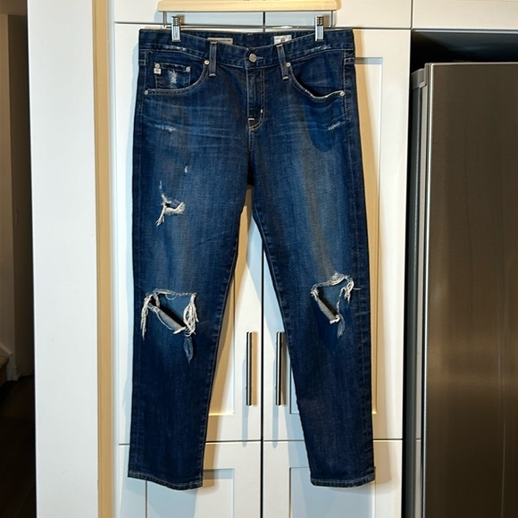 AG The Ex-Boyfriend Slim Slouchy Slim Distressed Jeans Women’s Size 30 - Picture 14 of 14